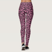 Zwart-roze Pop Leggings (Achterkant)