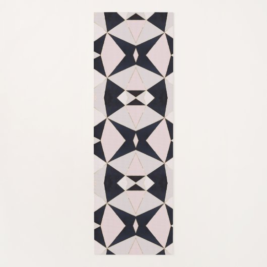 Zwart roze roze roodroodbruine kaleidoscoop yogamat (Voorkant)