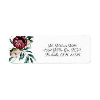 Zwart roze rozen achtergrond Elegant script Etiket