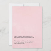 Zwart-roze Rozen online virtueel huwelijk Kaart (Achterkant)