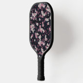 Zwart Roze Sakura Bloemen, Patroonontwerp, Pickleball Paddle (Links)
