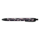 Zwart Roze Sakura Bloemen, Patroonontwerp, Zwarte Inkt Pen (Bodem)