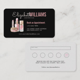 Zwart & Roze Schoonheid Esthetiek & Loyaliteit Visitekaartje