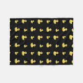 Zwart rubbereend patroon fleece deken (Voorkant (Horizontaal))