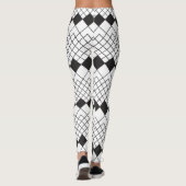 Zwart ruitvormpatroon leggings (Achterkant)