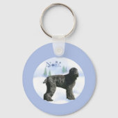 Zwart Russisch Terrier Noel Sleutelhanger (Achterkant)