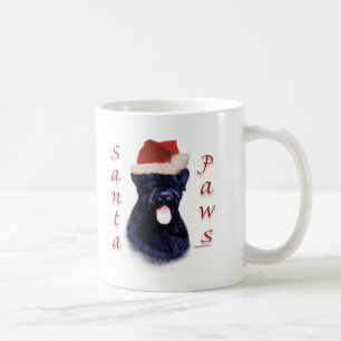 Zwart Russisch Terrier Santa Paws Koffiemok