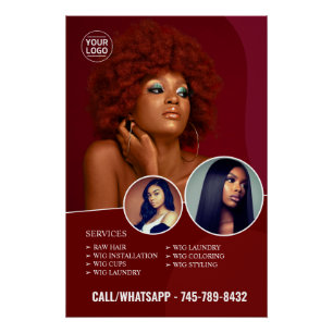 Zwart Salon Bewerkbaar Glanzend Poster Perfect Poster