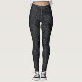 Zwart Sandy Glitter Patroon Leggings (Voorkant)