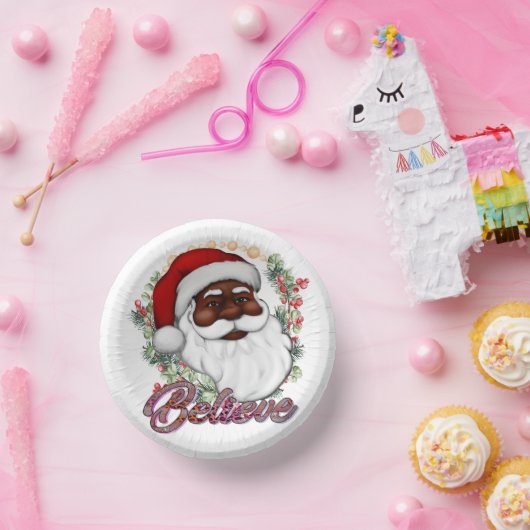 Zwart Santa Geloof Melanine Man Kerstmis Cheer Papieren Kommen (Feest)