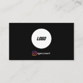 Zwart scanbare QR-codeschilder Visitekaartje (Achterkant)