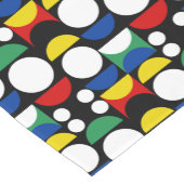 Zwart Scandinavisch Bauhaus Mid-Century Patroon Korte Tafelloper (Hoek)