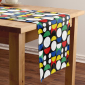 Zwart Scandinavisch Bauhaus Mid-Century Patroon Korte Tafelloper