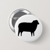 zwart schaaictogram ronde button 5,7 cm (Voorkant /achterkant)