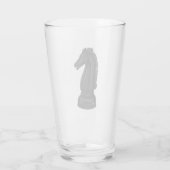 zwart schaakstuk glas (Achterkant)