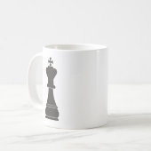 Zwart schaakstuk koffiemok (Voorkant links)