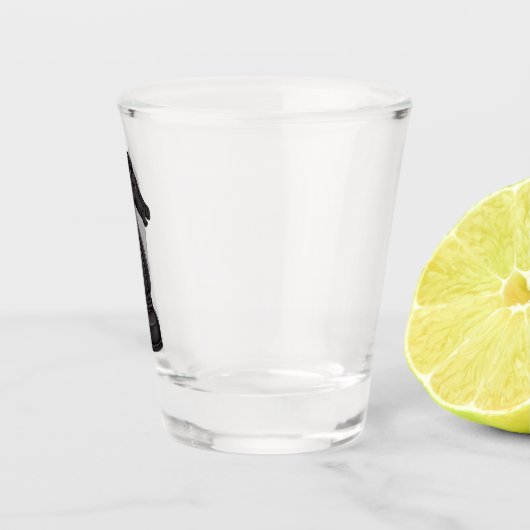  zwart schaakstuk shot glas (Rechts)