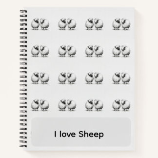Zwart Schaap Schets Patroon Notitieboek
