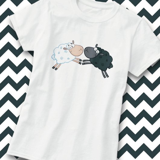 Zwart Schaap Wit Schaap T-shirt