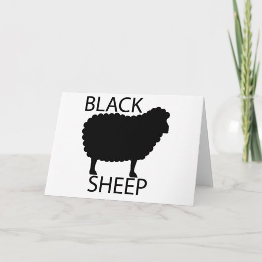 Zwart schapen kaart (Voorkant)
