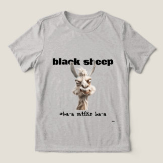 Zwart Schapen Lama Tri-Blend T-shirt