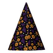 zwart schattig pompoen & vleermuis halloween Verja Feesthoedjes (Achterkant)