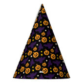 zwart schattig pompoen & vleermuis halloween Verja Feesthoedjes (Links)