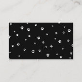 Zwart Schattige Paws Waterverf Honden Visitekaartje (Achterkant)