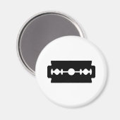 zwart scheermesje magneet (Voorkant / Achterkant)