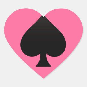 Zwart scherm - Kaarten, Poker, Spear Hart Sticker