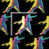 Zwart schijfGolf Driving Sequence Stof (Delen)