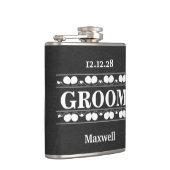 Zwart schoolbord De Groomsman bruiloft Heupfles (Rechts)