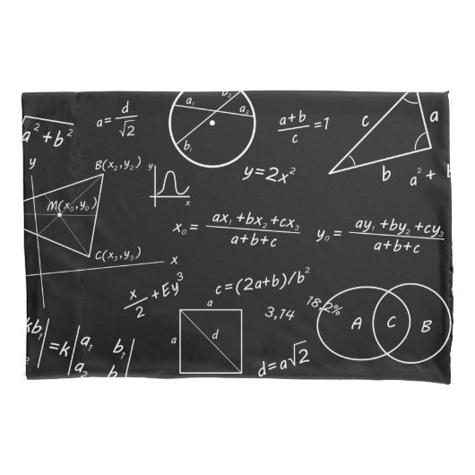 Zwart schoolbord kussensloop (Voorkant)