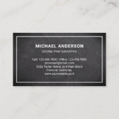 Zwart schoolbord moderne drone fotografie visitekaartje (Achterkant)