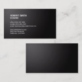 Zwart schoon eenvoudig Visitekaartje (Voorkant / Achterkant)