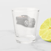 Zwart schoorsteenglas voor rackgebruik shot glas (Achterkant)