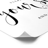 Zwart Schrift Gelieve Uw Plaats Te Vinden en Smake Poster (Hoek)