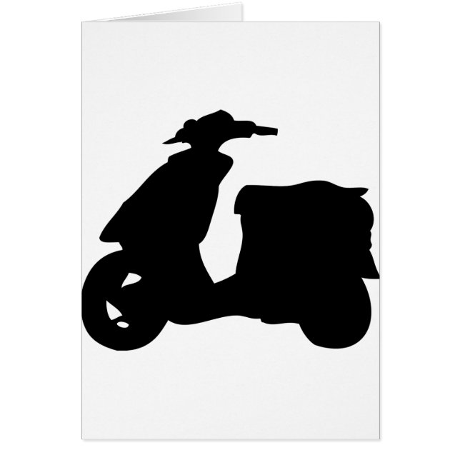 zwart scooterpictogram (Voorkant)
