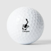Zwart Scorpion - Aangepaste Golf Balls Golfballen (Voorkant)