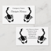 Zwart Scorpion-ontwerp Contactkaartje (Voorkant / Achterkant)