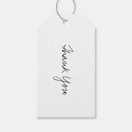 Zwart script bedankt cadeauLabel