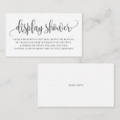 Zwart Script Display Douche Informatiekaartje (Voorkant / Achterkant)