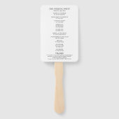 Zwart Script Elegant Wedding Program Handwaaier (Achterkant)
