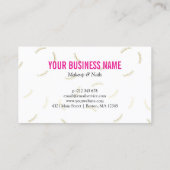 Zwart script en gouden streepjes Loyalty Punch Car (Achterkant)