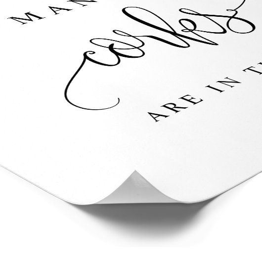 Zwart script hoeveel kurken zich in de pot bevinde poster (Hoek)