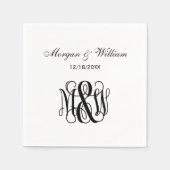 Zwart Script Monogram B&G DIY BG Servet (Voorkant)
