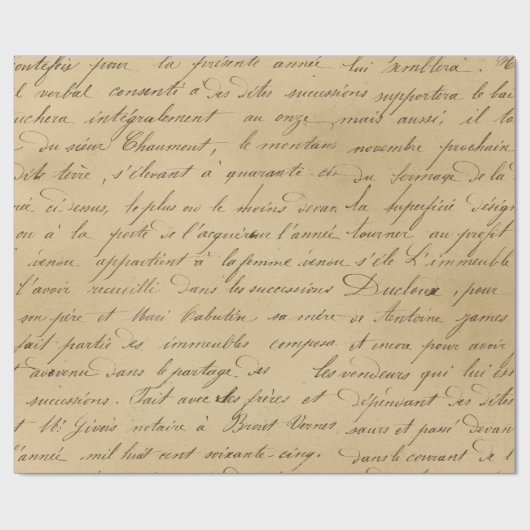 Zwart script op Tan Cadeaupapier (Vlak)