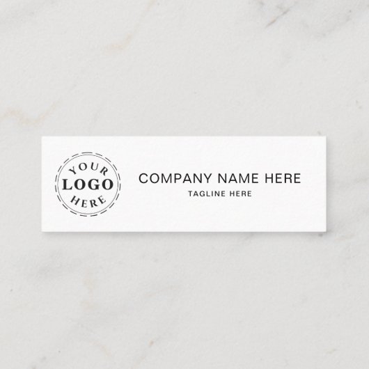 Zwart Script QR op wit Mini-oproepkaartontwerp Contactkaartje (Achterkant)