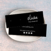 Zwart Script Stud Oorbel Display Kaart