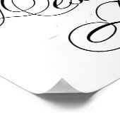 Zwart script voor Elegant Dessert Bar | Horizontaa Poster (Hoek)